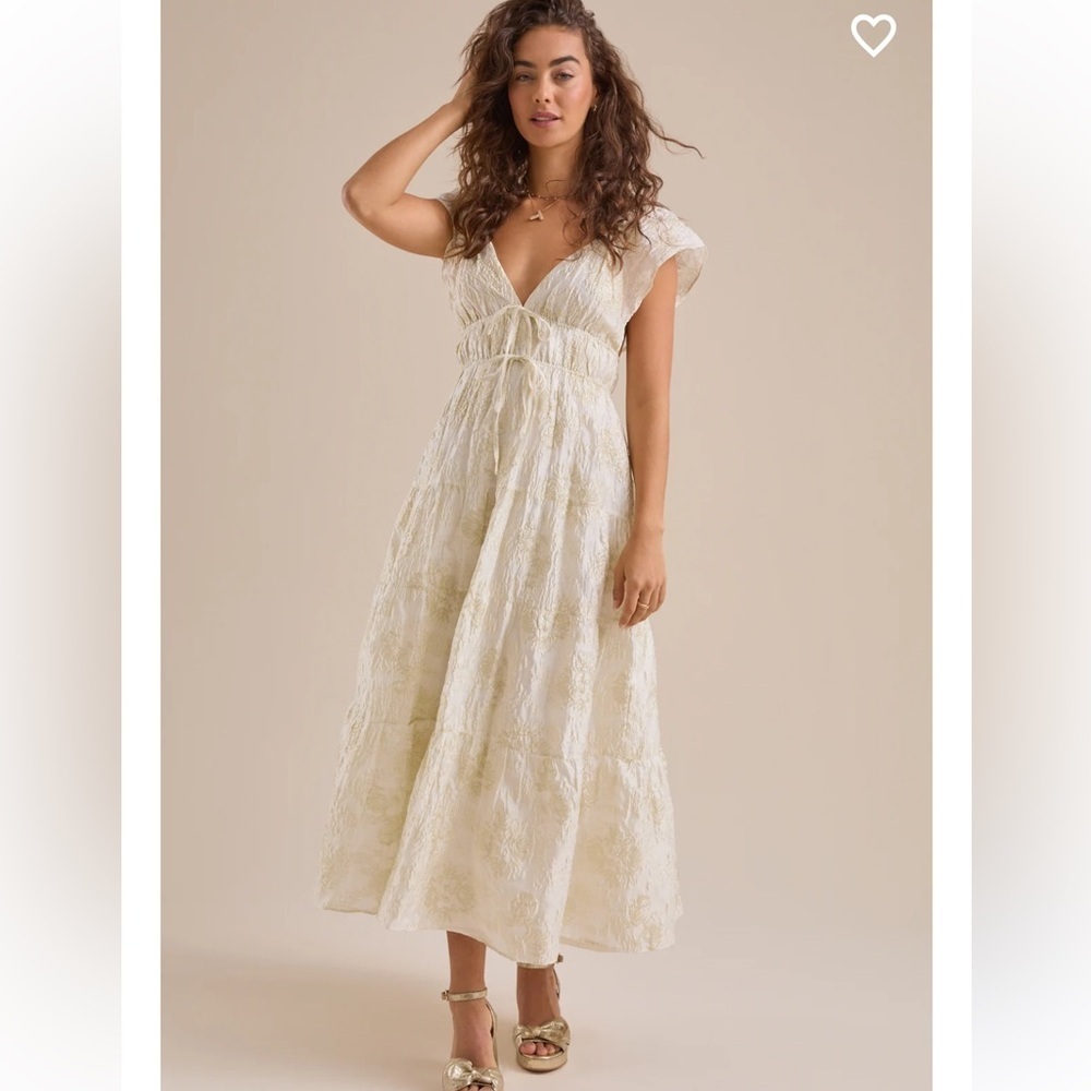 Altar’d State New With Tags Athena Shimmer Maxi Dress